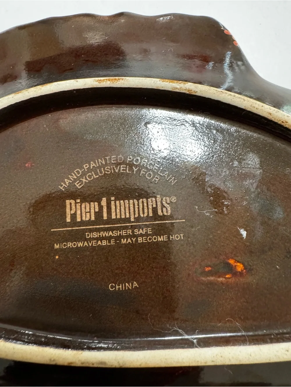 Vintage Pier 1 Imports Set of 2 Ceramic Fish Plates